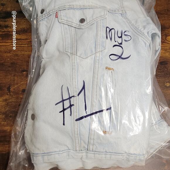 Vtg Levi's Denim Sherpa Trucker Jacket M Light Wash USA 70's Hipster Streetwear - Picture 15 of 15